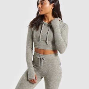 Gymshark Heathered green crop top, no size tag